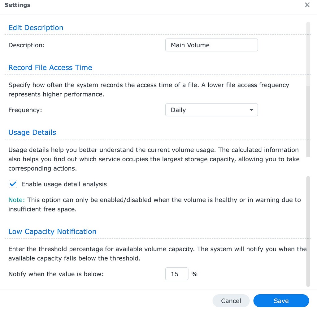 Can't expand volume size - Synology - SPACEREX