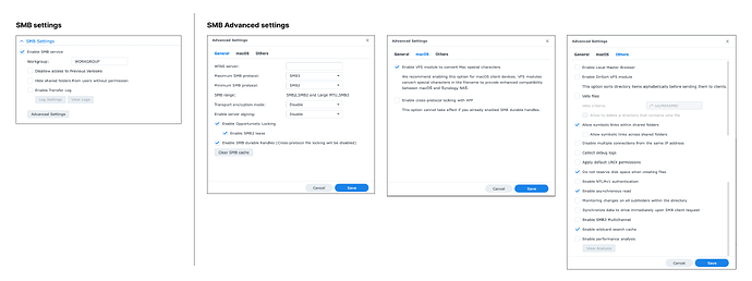 SMB settings